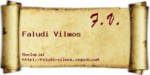 Faludi Vilmos névjegykártya