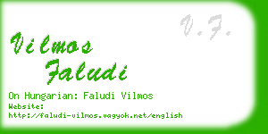 vilmos faludi business card